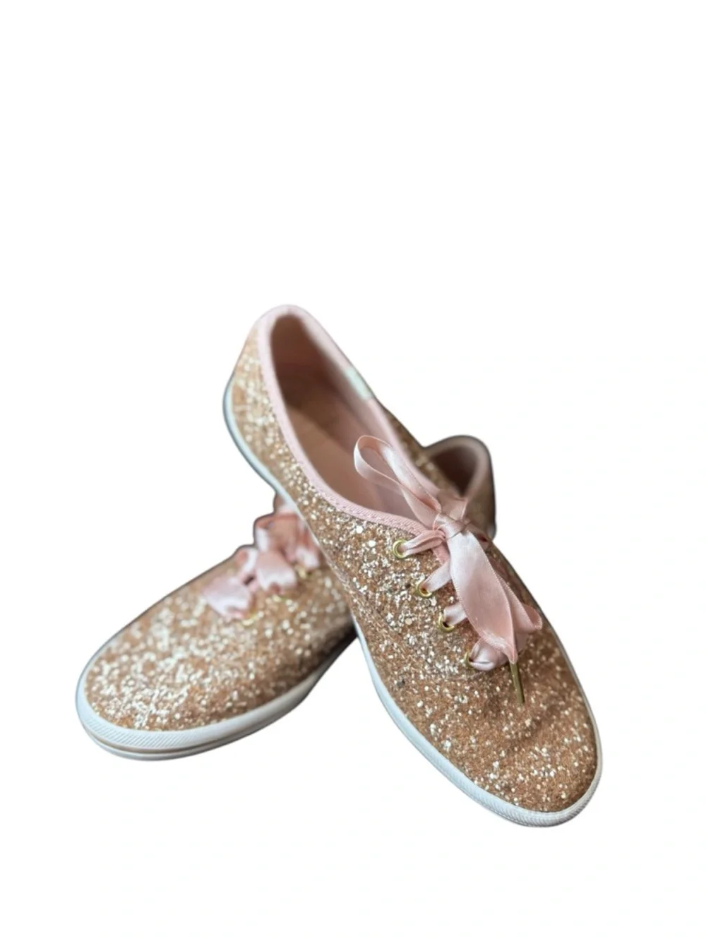 Kate Spade New York x Keds Champion Rose Gold Glitter Sneakers - Size 6